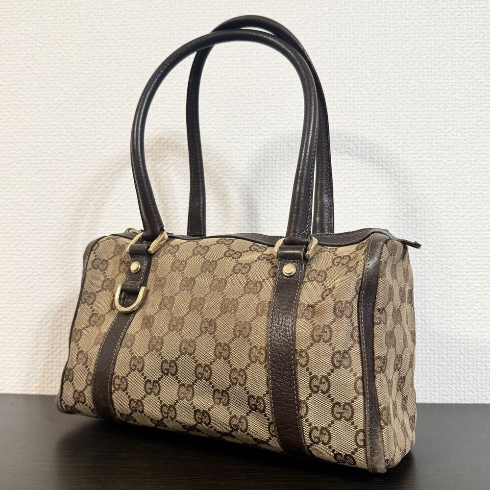 GUCCI Boston Bag GG Canvas Handbag